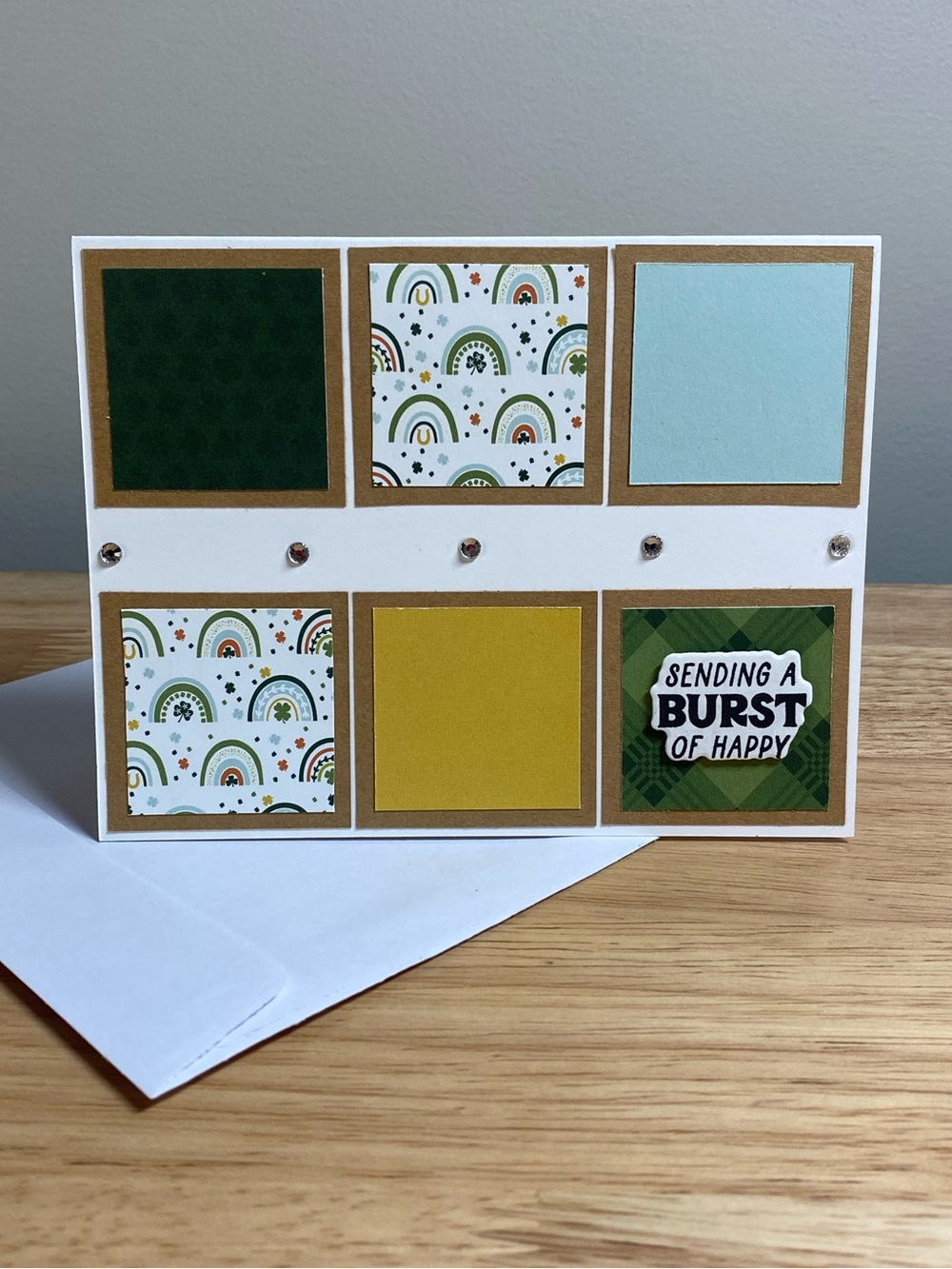 Sending A Burst of Happy Blank Greeting Card A2 & Envelope